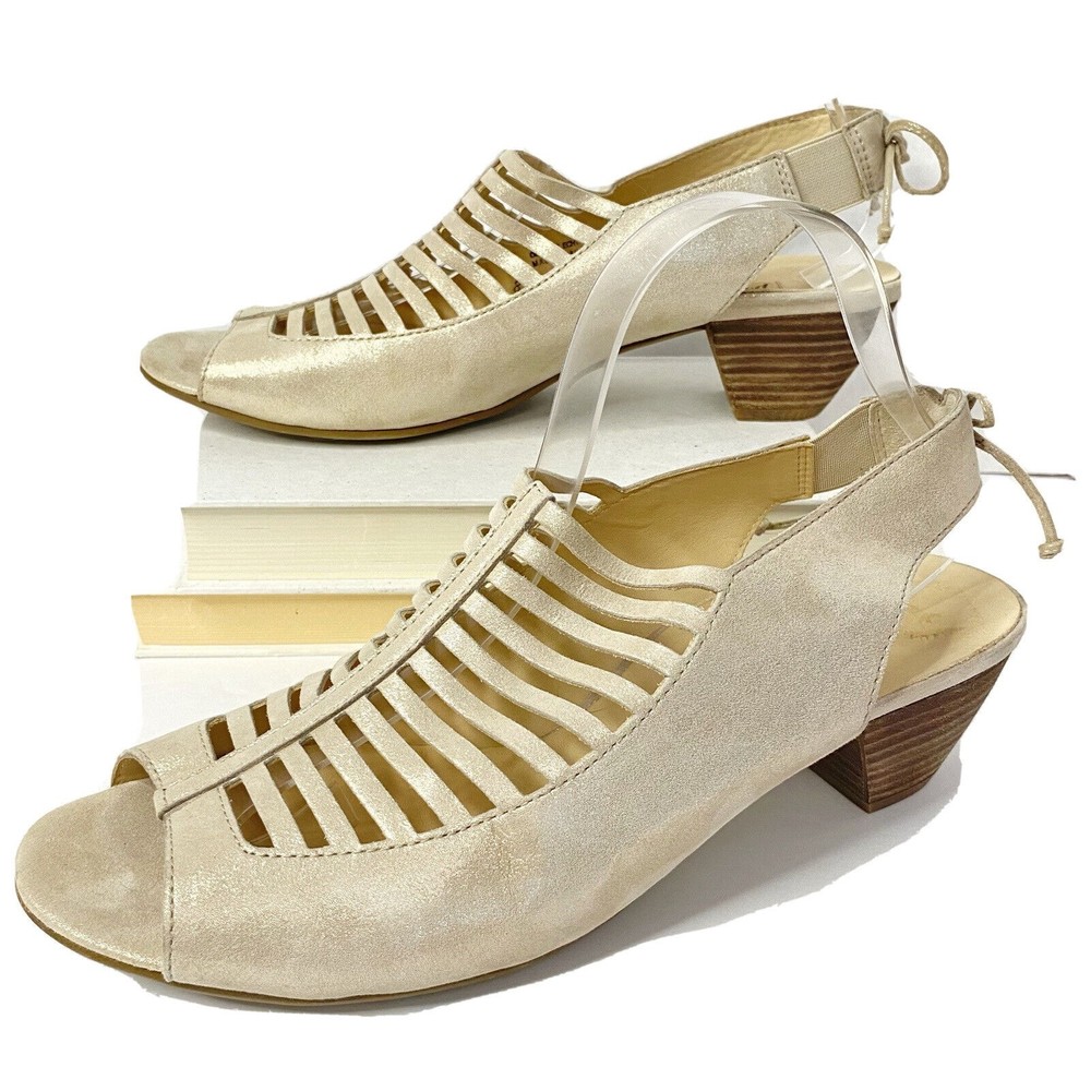 PAUL GREEN Trisha Slingback Champagne Sandals Women’s size 8 UK sizing
